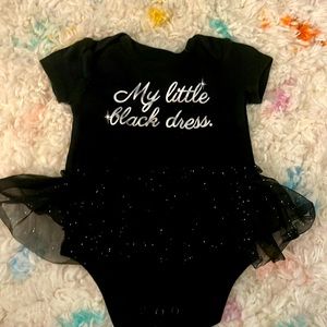 Little black onesie with tutu